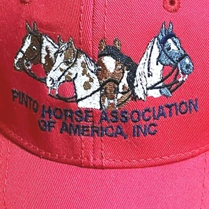 Pinto Horse Association rote Mütze Otto Collection Einheitsgröße Klettband - Bild 1 von 10