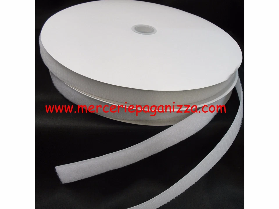 LOTTO 2 METRI NASTRO PER CHIUSURA  A STRAPPO DA CM.2 BIANCO DA CUCIRE COMPLETO - Immagine 1 di 1