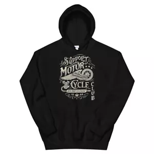 01 Hells Angels Retro Support81 hoodie Big Red Machine Black - Picture 1 of 9