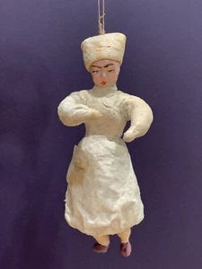 Rotes Kreuz Mädchen Antik Weihnachten gesponnene Baumwolle Ornament Made in USSR 1940er - Bild 1 von 20