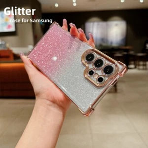 Handyhülle für Samsung S24 Ultra S23 FE S22 Glitzer Schutz Bling Silikon Tasche - Bild 1 von 20