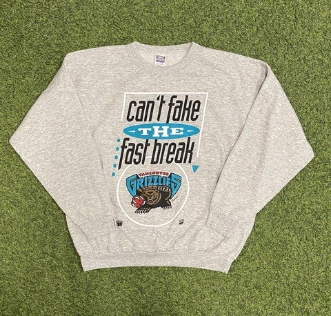 Vintage 90s First Pick Vancouver Grizzlies “The Fast Break” NBA Sweatshirt Large Cover