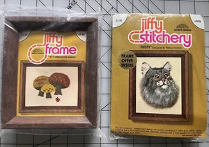 Jiffy Stitchery MISTY Cat Embroidery Kit #440B & Frame #F45 NOS Sunset Designs - Picture 1 of 5