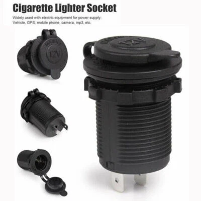 Car Motorcycle Boat Cigarette DC 12V Waterproof Lighter Socket Outlet Power Plug - Image 1 of 4