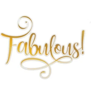 Couture Creations Cut Foil Emboss Dies Delightful Sentiments Fabulous - Picture 1 of 1