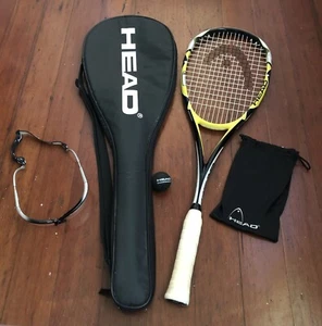 Head MicroGel Extreme Flexpoint Lightweight Squash Racket w/ accessories - Picture 1 of 19