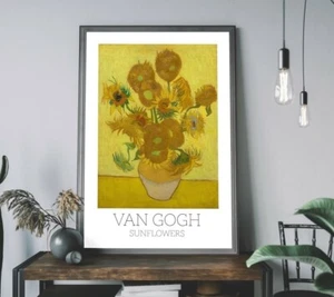 Sunflowers by Vincent Van Gogh A3 Matte Fine Art Print. Classic Impressionist - Picture 1 of 5