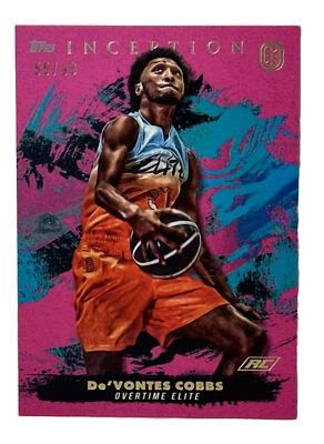 2021-22 DeVONTES COBBS Card #56 Topps Inception OTE Overtime Elite Magenta 55/99 - Image 1 of 2