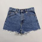 Dr Denim Shorts 28/30 Womens Nora Mid Retro Blue High Waisted Mom Casual Style