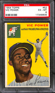 1954 TOPPS #52 VIC POWER PSA 6 17348808