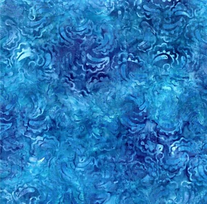 Wilmington Batiks – Sea Stars – Pot Stickers – Blue - Picture 1 of 5
