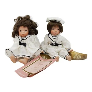 Franklin Heirloom Myles & Maisie Porzellan Matrose Maritim Puppen Sylvia Natterer - Bild 1 von 13