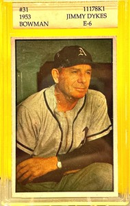 1953 Bowman Color Baseball #31 Jimmy Dykes ACU 6 - CD135