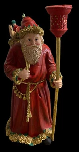 large resin st nicholas santa taper candle holder 12.5” tall - Picture 1 of 24