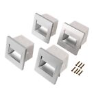 1X(4Pcs Stair Light Led 3W LED Recessed Wall Light Footlight Step Indoor B