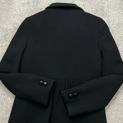 J. Crew Black Overcoat Wool Blend Top Coat Jacket Women’s Size 2 Style 17506 - Image 1 of 4