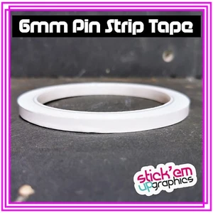 White Self Adhesive Car Pin Stripe Coach Line Tape Styling Stripe 6mm x 10meter - Picture 1 of 2