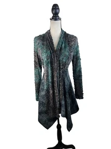 Textured Cardigan With Gradient Fairy Grunge Artsy Cottage Goblin Y2K 90’s - Picture 1 of 10