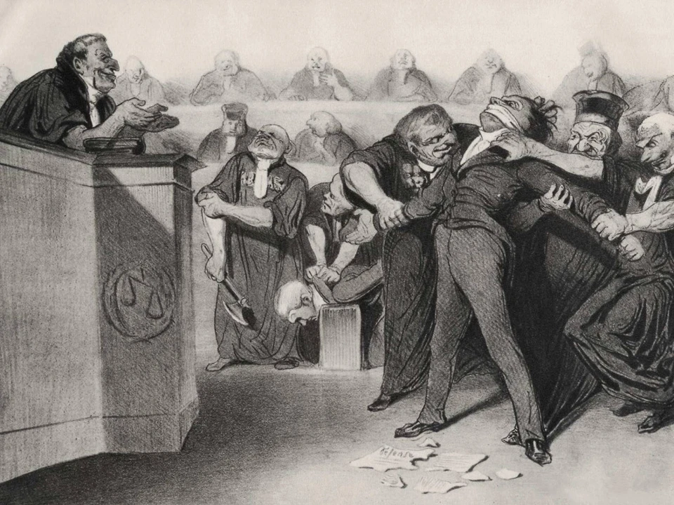 HONORE DAUMIER THE ACCUSED ROMANTICISM ART GICLEE PRINT FINE CANVAS - Image 1 of 1