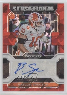 2023 Panini Chronicles Draft Picks Red Ice Prizm Baylon Spector #SS-BSP Auto - Image 1 of 2