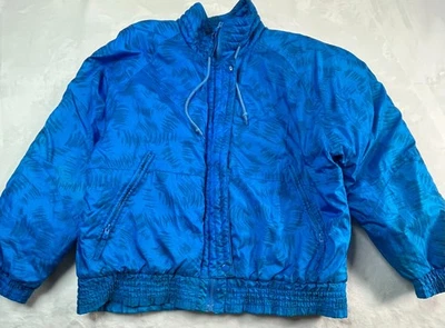 Chaqueta L de Colección Rainbow West para Mujer Azul Brillante Nylon Frontal Cremallera y Bolsillos a Presión Foto 1 de 4