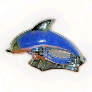 Ceramic Dolphin Figurine - Poole? - Unmarked 15 1/2" Long x 9 1/2" Tall - Picture 1 of 6