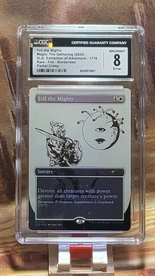 ERROR Partial Crimp - MTG Fell the Mighty Rainbow Foil Secret Lair D&D CGC 8 - Image 1 of 4