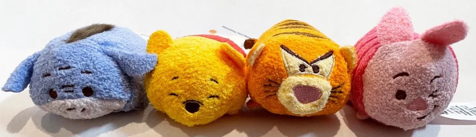Disney Winnie the Pooh Tsum Tsum Plush Lot of 4 Tigger Eeyore Mini 3.5” NWT - Image 1 of 1