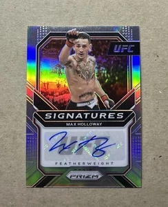 2021 Prizm UFC Signatures Max Holloway Silver Autograph Card - Picture 1 of 2