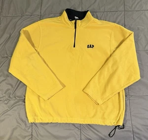 Sudadera De Colección GAP Bordada Logo Polar Cuello Simulado Para Hombres Talla XXL 1/4 Cremallera Y2K - Imagen 1 de 16