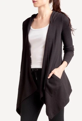 Espléndido Cárdigan Térmico Vuelo Talla M Tejido Gofre Con Capucha Frente Abierto Cascada Foto 1 de 4