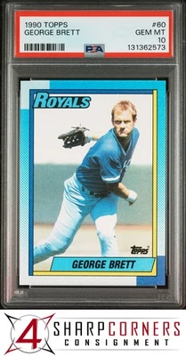 George Brett Royals Hof 1990 Topps #60 PSA 10 Foto 1 de 3