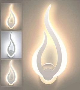 10W LED Wall Lamp Modern Indoor Wall Light Dimmable Sconce Bedroom Acryl UK NEW - Picture 1 of 8