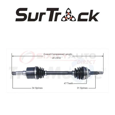 SurTrack CV Axle Shaft for 1993 Saturn SW1 1.9L L4 - Constant Velocity kz Foto 1 de 4
