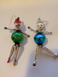 Vintage Merkur Glasperlen Figuren verdrahtet 3x2 Weihnachtsschmuck  - Bild 1 von 10