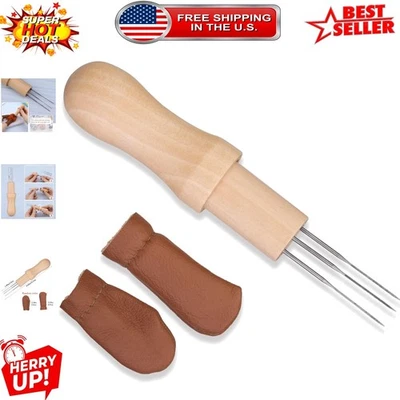 Wool Felting Tool Kit with 3 Needles & Finger Protector for Craft Enthusiasts - Image 1 of 4