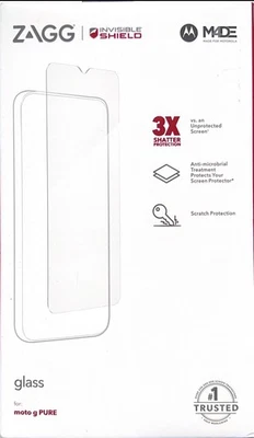 Protector Pantalla Cristal Protector Invisible ZAGG - Moto G Pure Foto 1 de 3