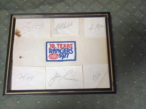Dr. Pepper Jr. Texas Rangers Original 1977 Autogramme und Patch 8x10 Display - Bild 1 von 10