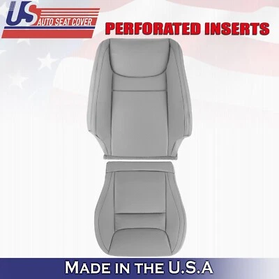 2001 2002 2003 For Toyota Highlander Driver Top & Bottom Leather Seat Cover Gray - Image 1 of 4