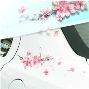 Calcomanía de flor de cerezo rosa carrocería de coche pegatina vinilo parachoques herramienta parabrisas - Imagen 1 de 6
