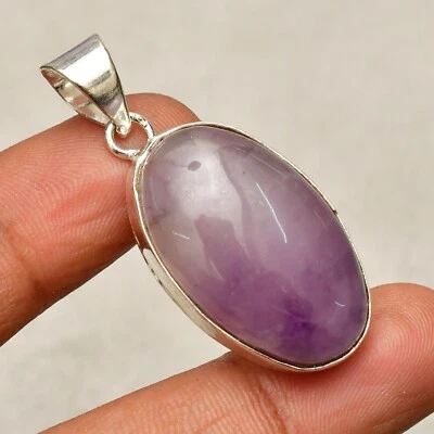 Ciondolo gioiello fatto a mano in argento sterling 925 con pietra preziosa am... - Immagine 1 di 4