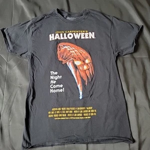 Camiseta John Carpenter's Halloween Hombre MED Negra La Noche Llegó a Casa Horror - Imagen 1 de 5