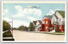 Indiana Harbor IN ~ Fir Street Homes ~ Tudor ~ roter Ziegel ~ 135th Street Schild ~ 1916