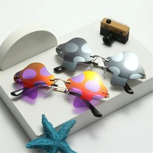 Favor Irregular Rimless Mushroom Shape Sunglasses for Women Sun Glasses Eyewear - Picture 1 of 21