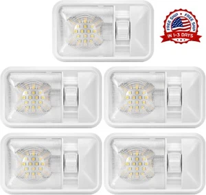 Paquete De 5 Luces Led De Techo Para Rv De 12 V, Iluminacion Interior Para NUEVO - Picture 1 of 8