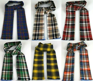 100% Cotton Soft Tartan Check Wiinter Long Warm Scarves mens womens unisex Scarf - Picture 1 of 12