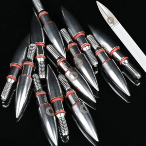Archery Broadhead 100Grain Arrowhead Screw Field Tip Target Bow Shooting Hunting - Picture 1 of 10