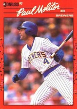 1990 Donruss #103 Paul Molitor No Period After Inc Milwaukee Brewers HOF