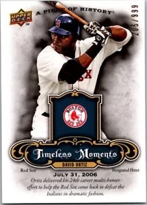2009 Upper Deck A Piece of History David Ortiz Timeless Moments /999 - Picture 1 of 2