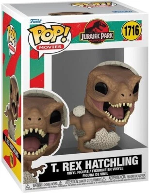 WB FUNKO POP! PELÍCULAS: Jurassic Park Hatchling - Tyrannosaurus Rex T. Rex Foto 1 de 2